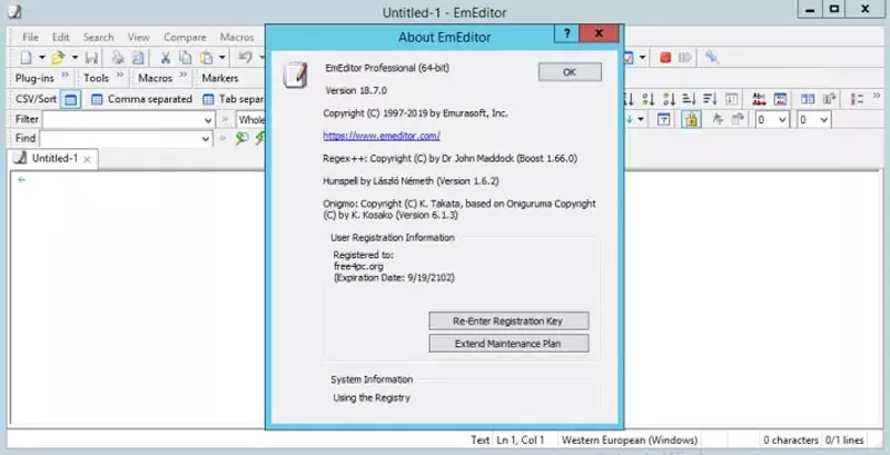 EmEditor Pro 18 Full Version Free Latest Keygen