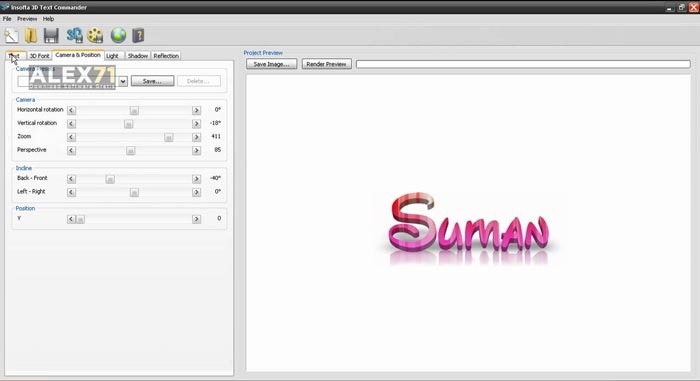 Free Download Insofta 3D Text Commander Full Crack