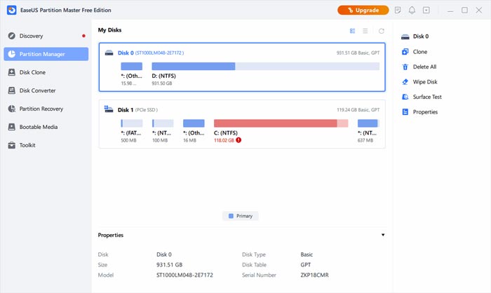 Free Download EaseUS Partition Master Full Version PC