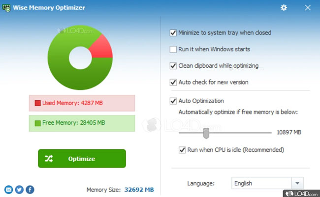 Wise Optimizer App Interface ALEX71